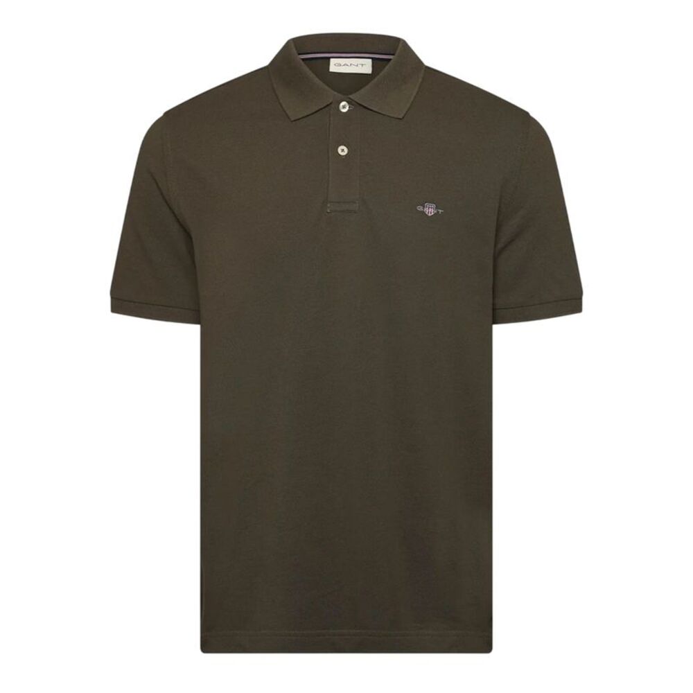 Gant Mens Embroidered Logo Polo Shirt / Juniper Green